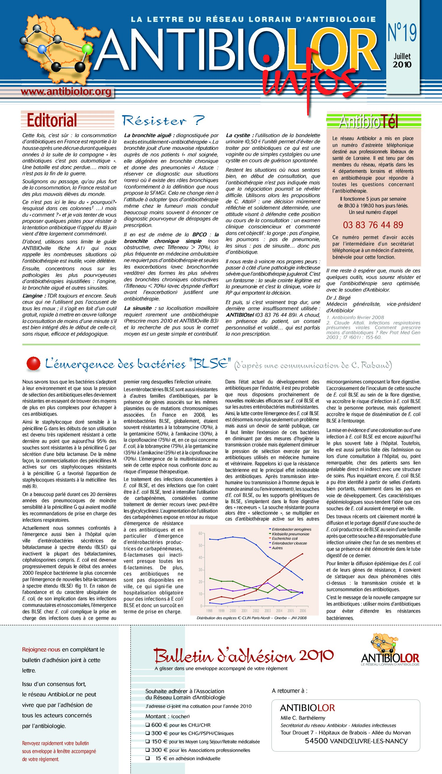 antibioest documentation lettre antibiolor infos n juillet