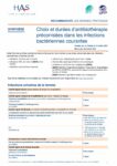 antibioest recommandations choix et durees dantibiotherapie synthese actualisation aout mel v